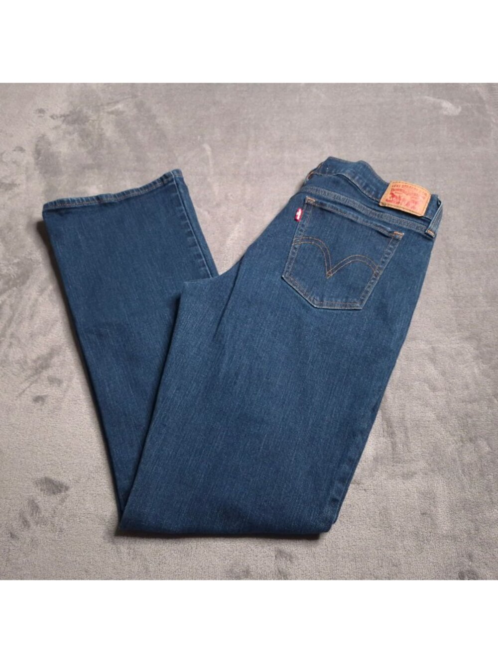 Levis 415 Womens Relaxed Bootcut Jeans 30 Dark Wash Mid Rise Stretch Altered